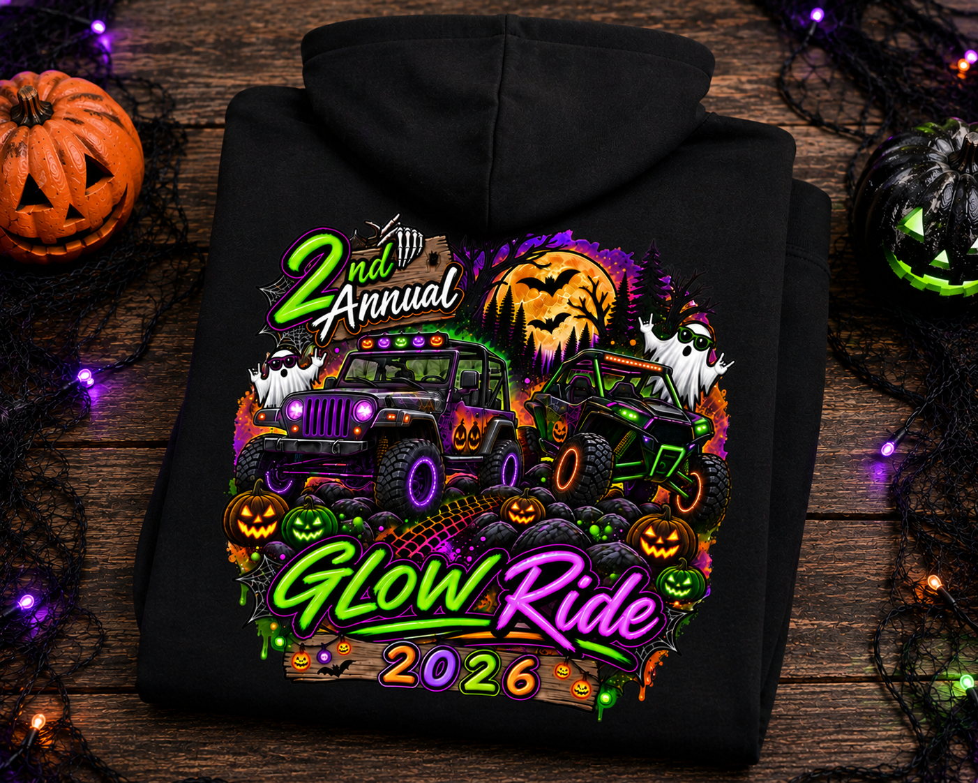 2nd Annual Glow Ride – Black Hoodies