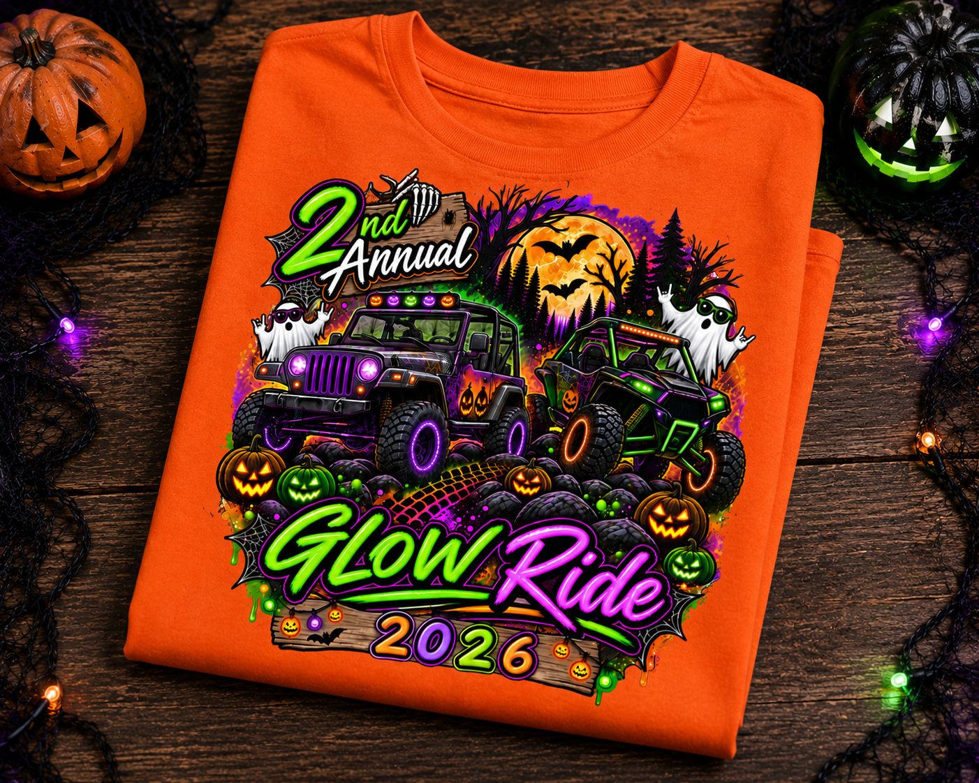 2nd Annual Glow Ride 2026 – Orange T-Shirt