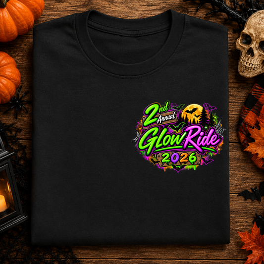 2nd Annual Glow Ride 2026 – Black T-Shirt