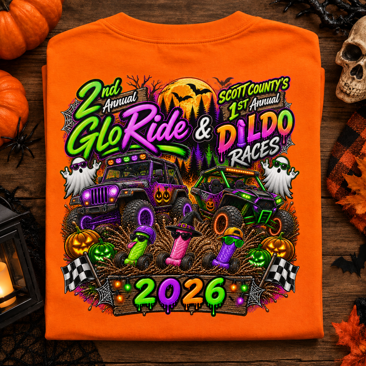 2nd Annual Glow Ride 2026 – Orange T-Shirt