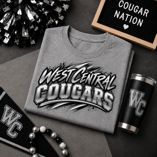 West Central Cougars Spirit Tee